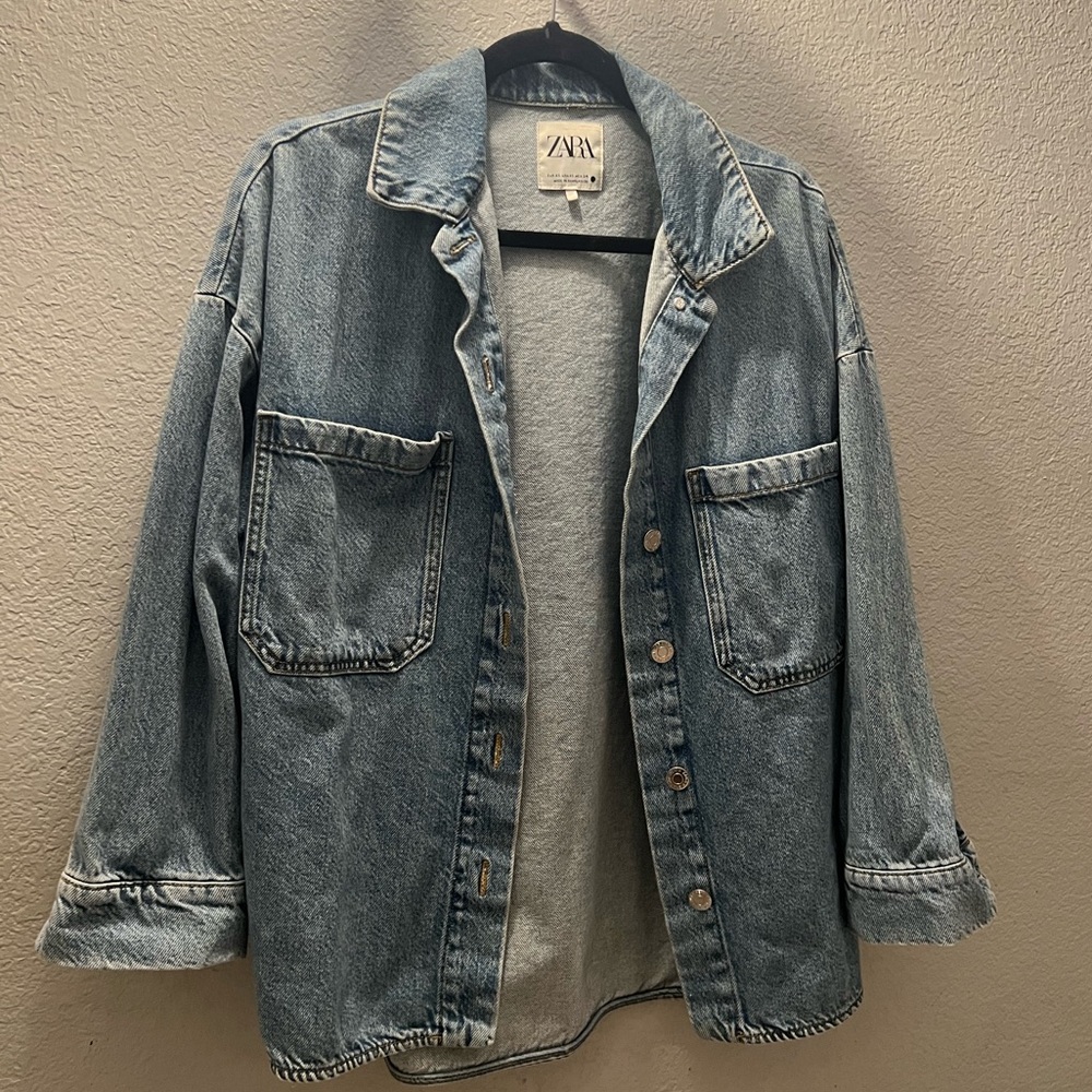 Zara woman’s oversized denim jacket